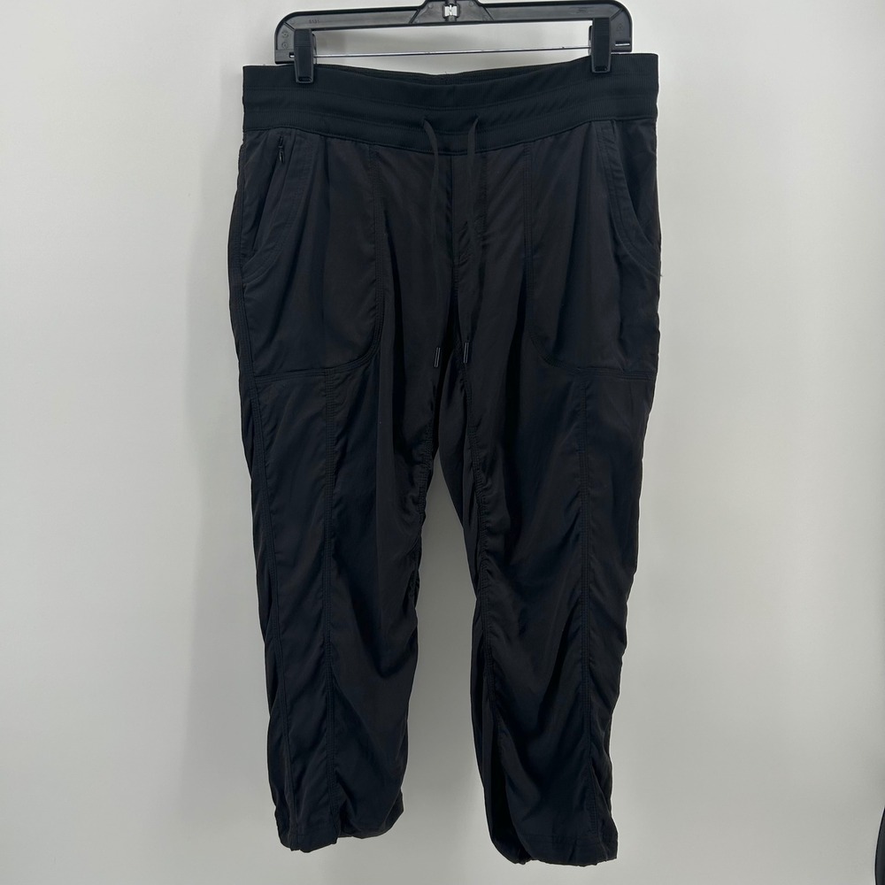 The North Face Aphrodite 2.0 Capri Womens L Black Ruched Hiking Pants Drawstring
